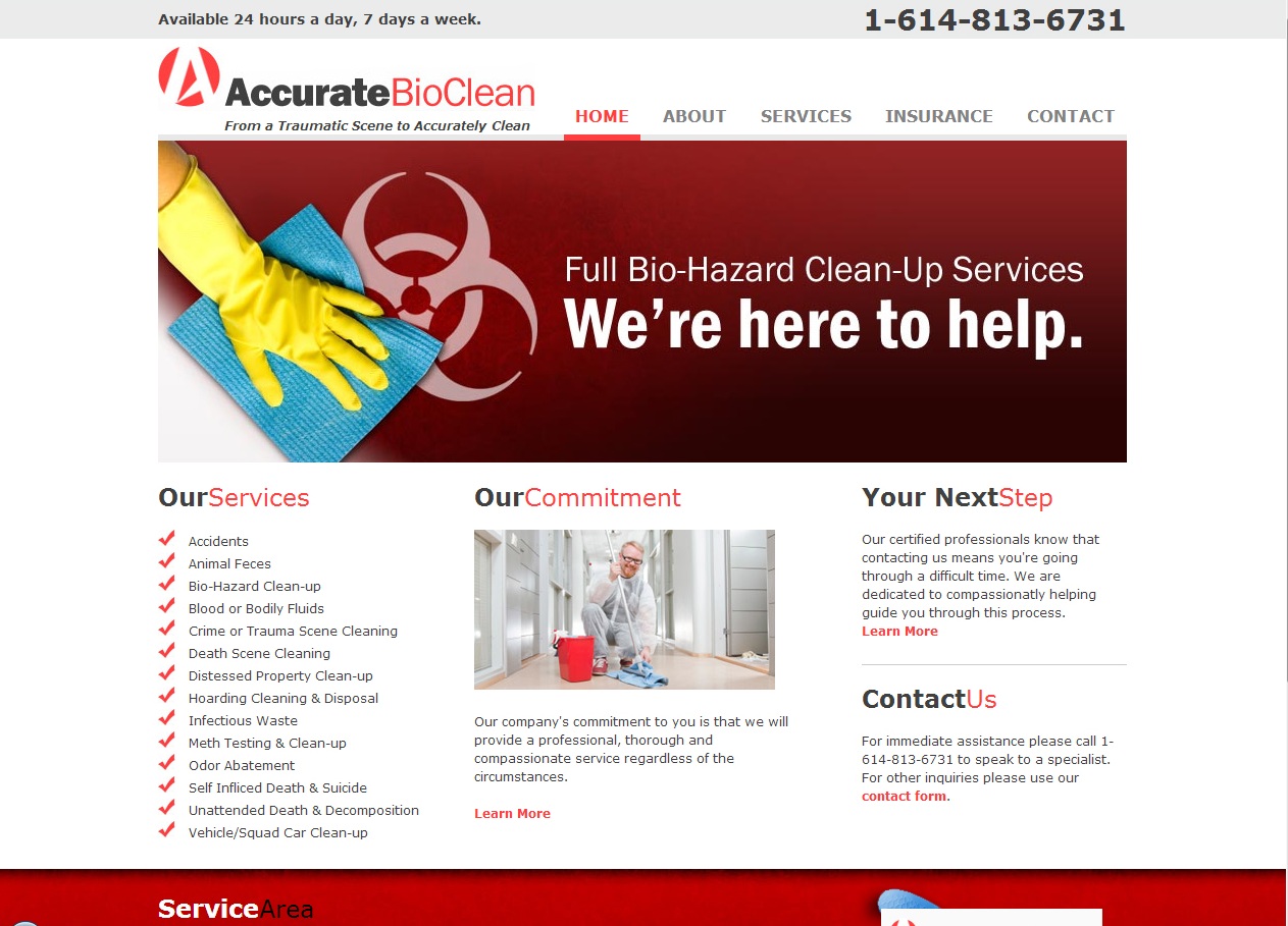 Accurate Bio Clean home page website