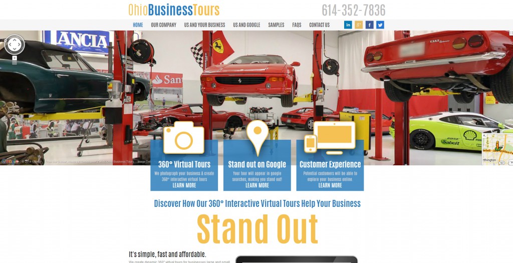 Ohio Business Tours Home page Website Robintek
