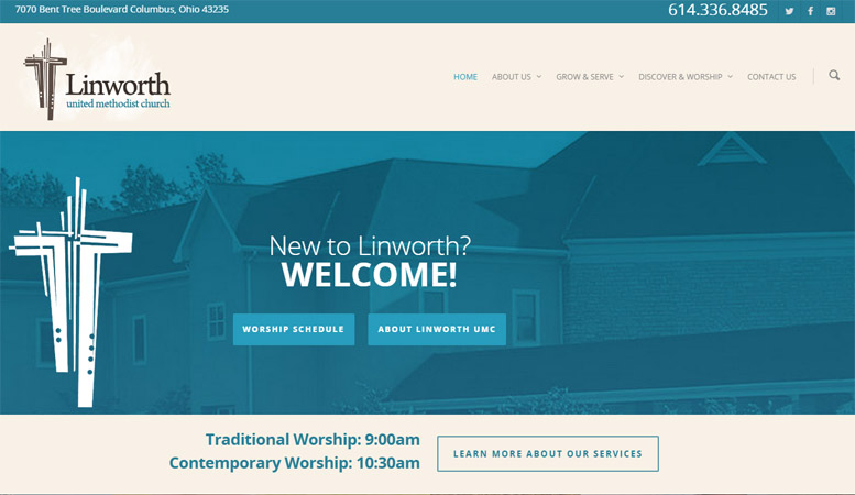 Linworth United Methodist Church Website Design