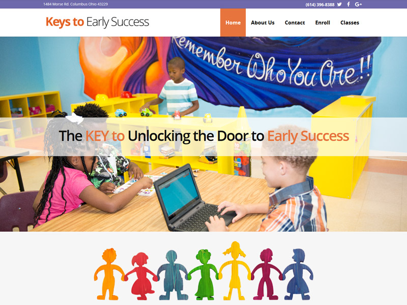 Keys to Early Success Daycare Website Design