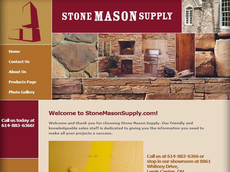 Stone Mason Supply Robintek Columbus site Design, Graphic Design