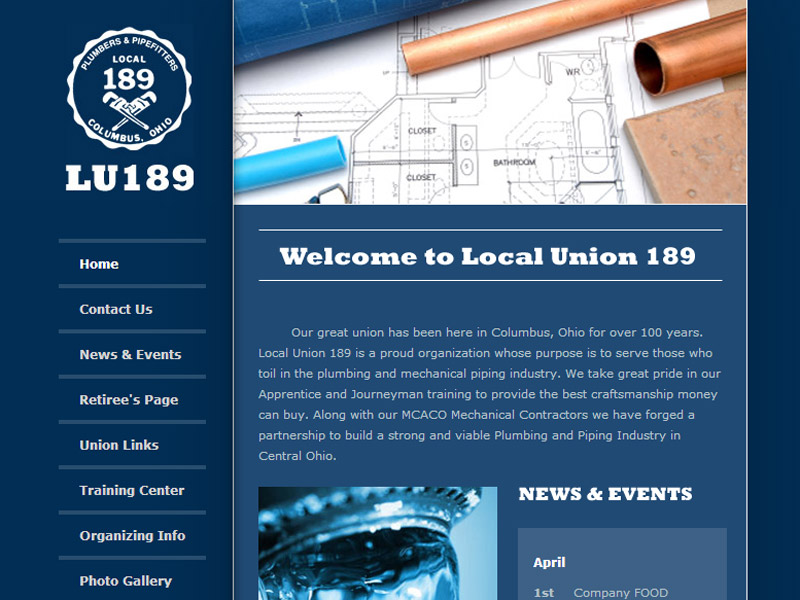 Plumbers & Pipefitters Local Union 189 Robintek Innovative site Design + Digital