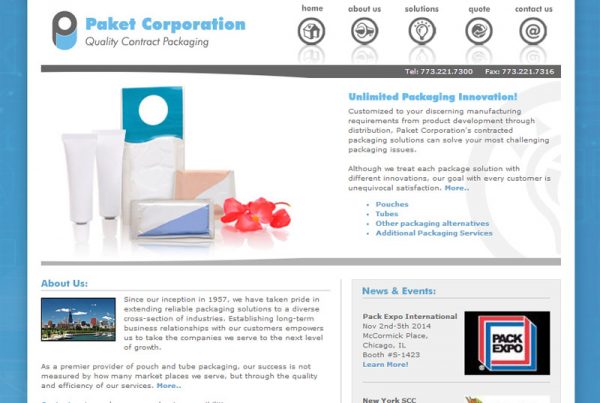 Paket Corporation reliable packaging solutions Manufacturing Website Build