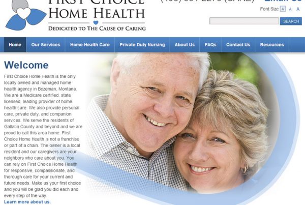 First Choice Home Health home health website for residents 55 and older