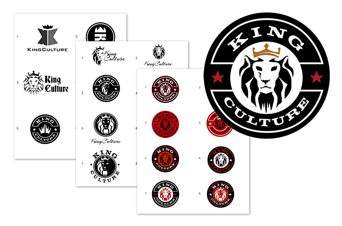bg logo design king culture