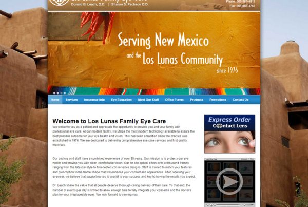 Los Lunas Family Eye Care - Family Business Website