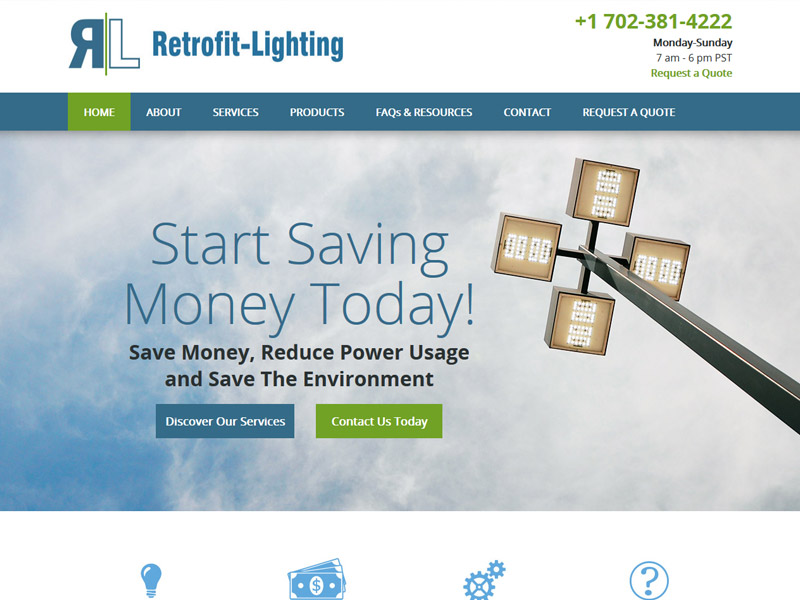 Retrofit Lighting - Environmental Lights Website