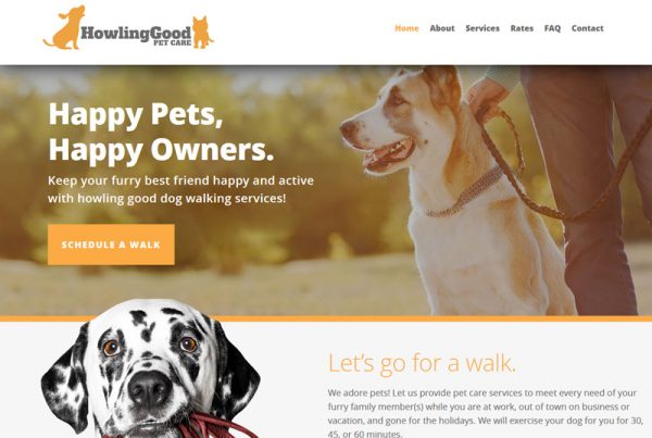Howling Good Pet Care - Pet and Animal Care Website