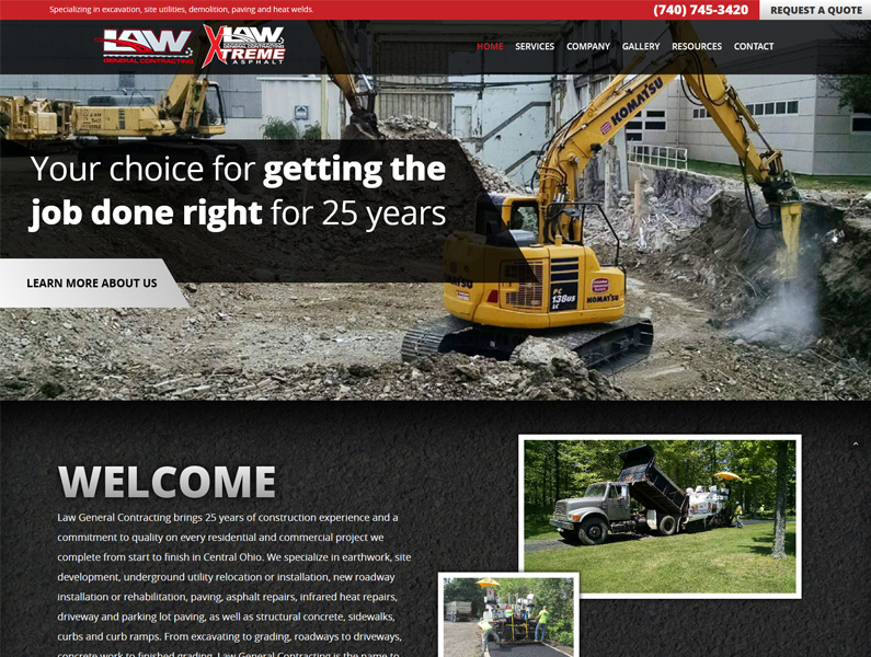 Law General Contracting Website Design