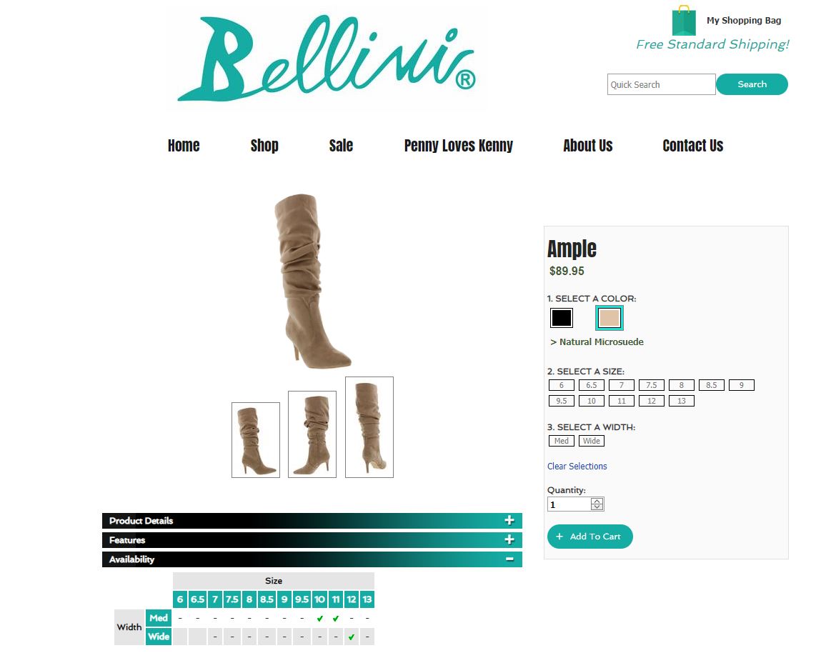 bellini shoes website