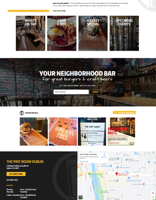 The Pint Room The Half Pint Case Study Wordpress Website