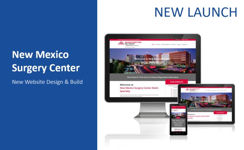 NM surgery center new website build WordPress