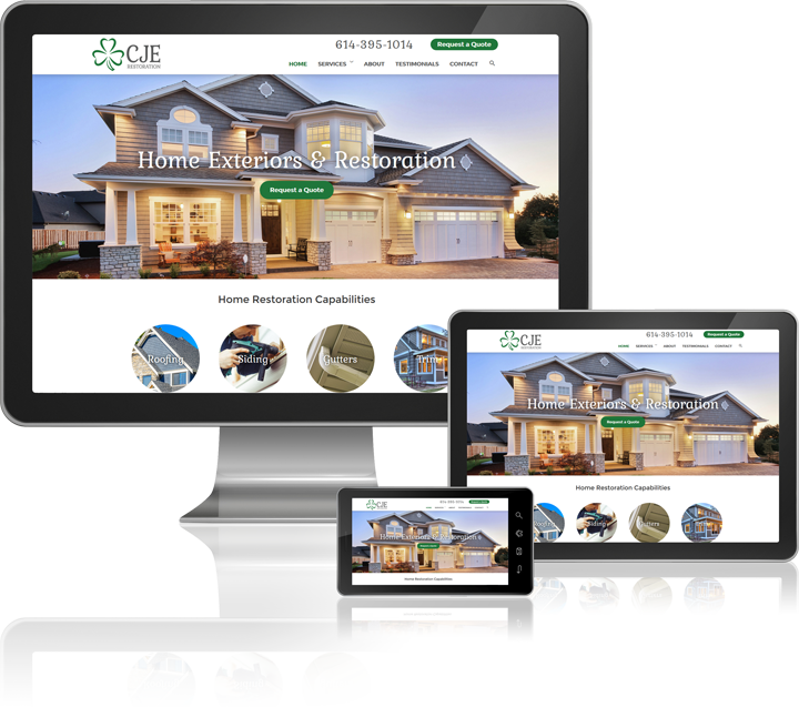 CJE Restoration Mobile Website Design