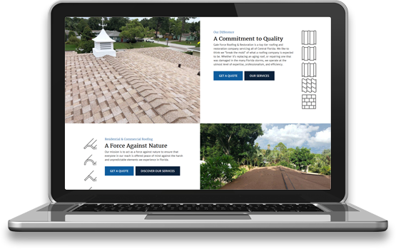 Galeforce Roofing Website