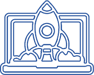 Icon Laptop Rocket Website
