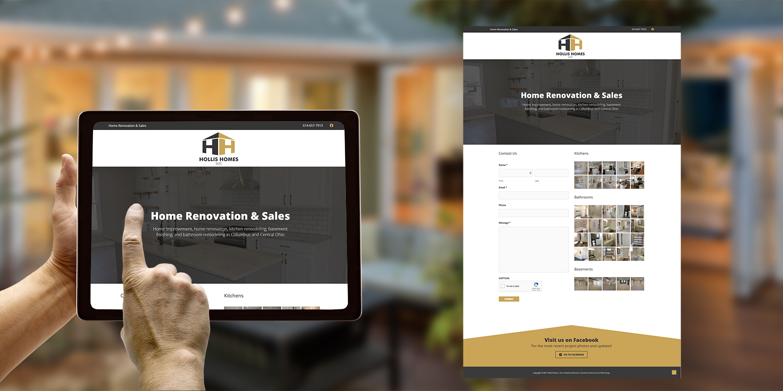 Hollis Homes website design