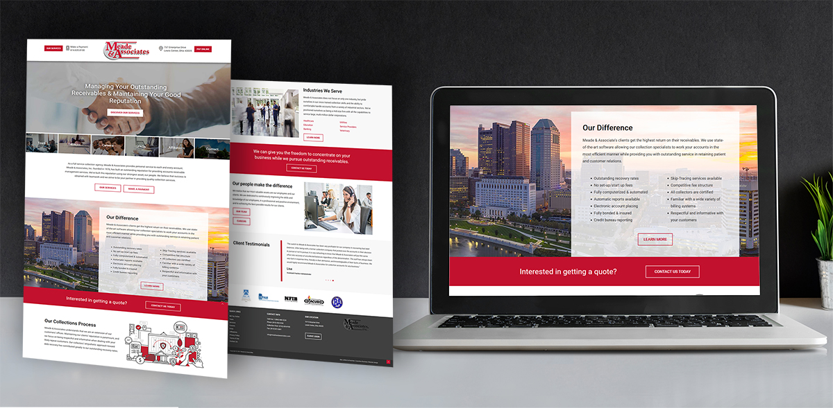 Meade and Associates website design image