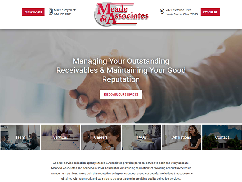 Meade & Associates Robintek Columbus site Design, Graphic Design