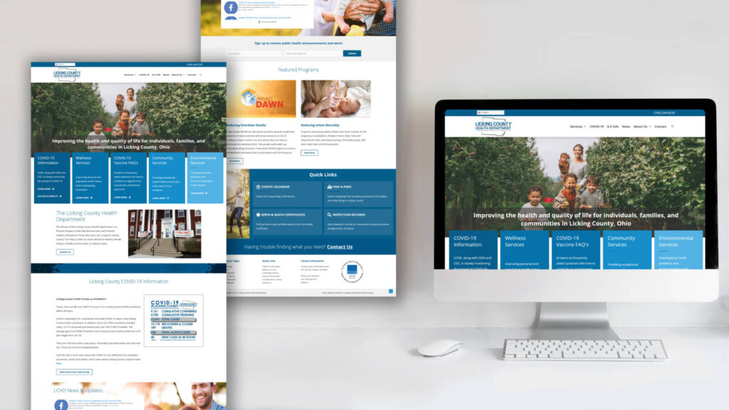 Licking County Health Department Website Design