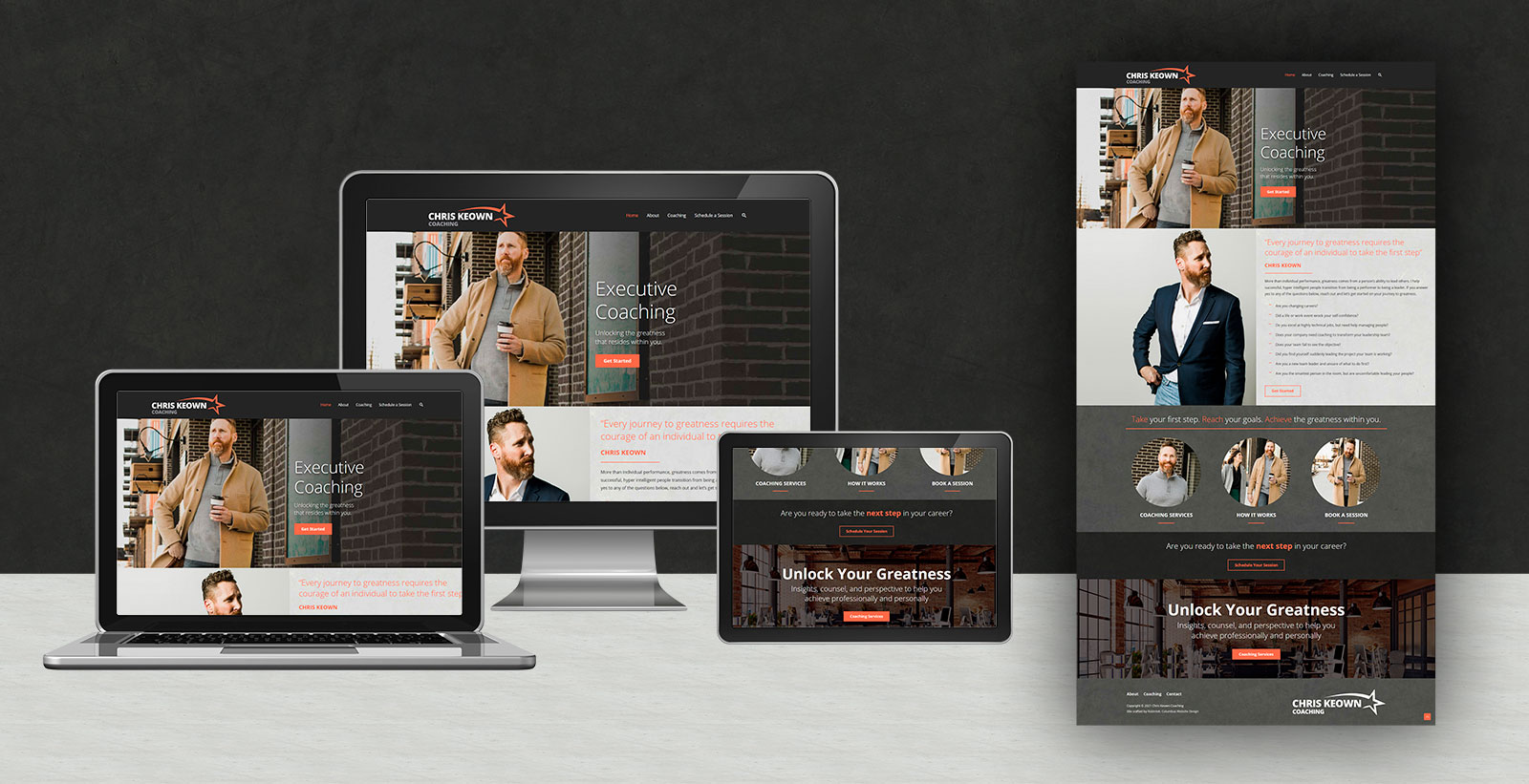 responsive website design for Chris Keown