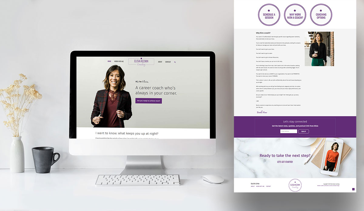 Elisia Keown website design and build