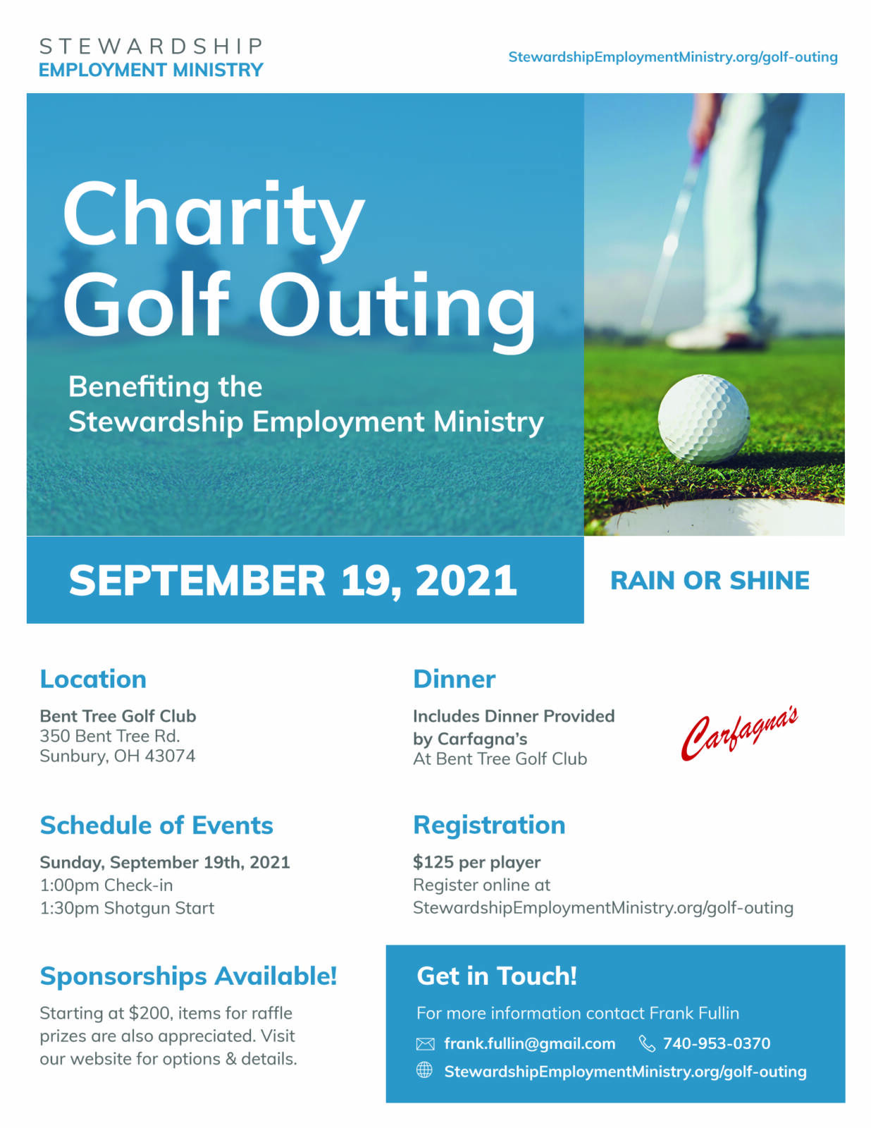 SEM Charity Golf Outing Flyer 2021