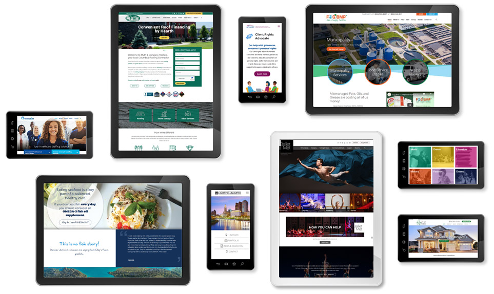 Web Designs Portfolio Multiple Devices