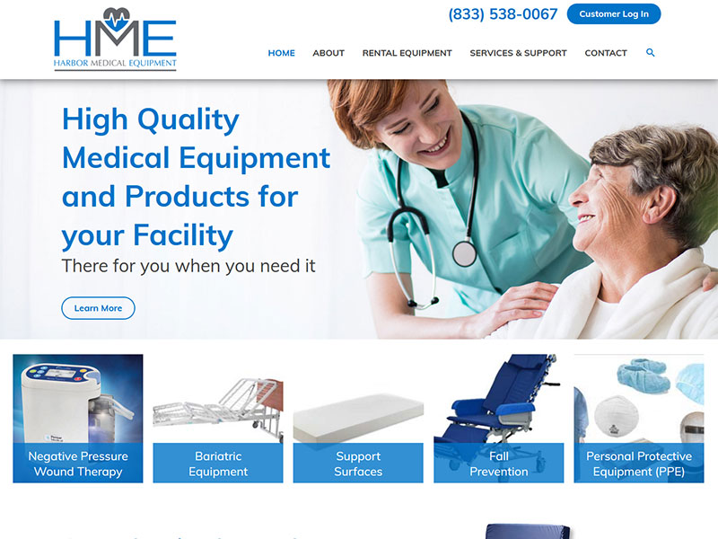 Columbus Ohio Harbor Medical Equipmentwebsite design and build