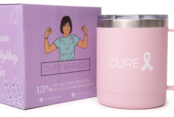photo of cure brands tumbler and box, amazon product photography image by robintek