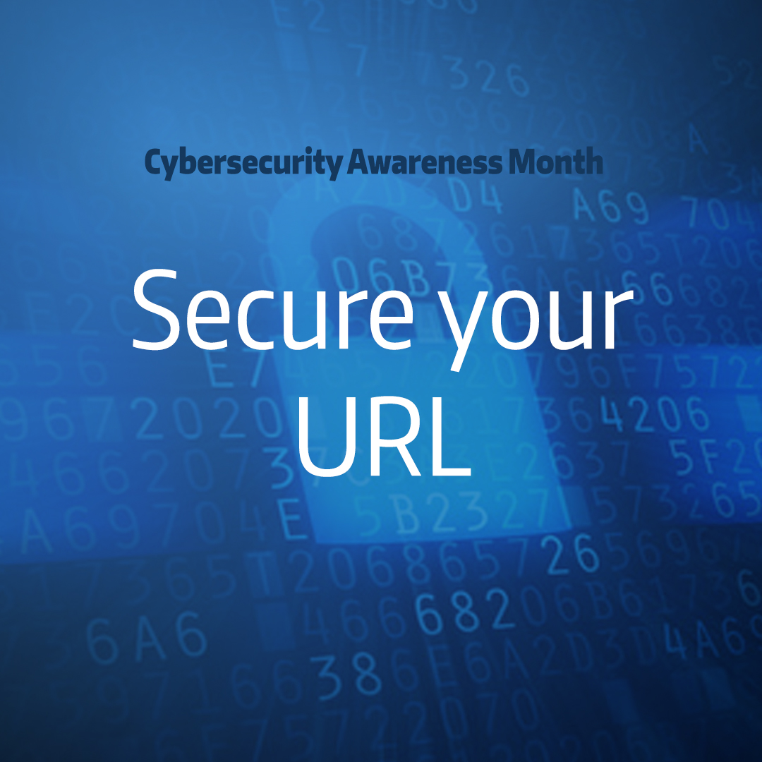 lock and numbers cybersecurity graphic with text overlay "secure your url"
