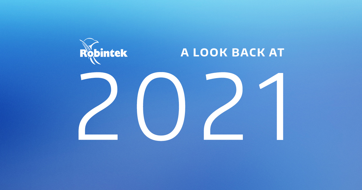 blue background with text overlay "a look back at 2021"