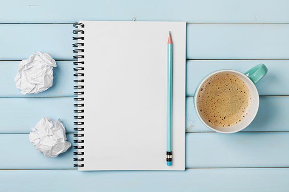 Blank notebook