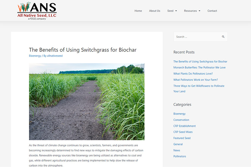 All Native Seed Blog Content Writing