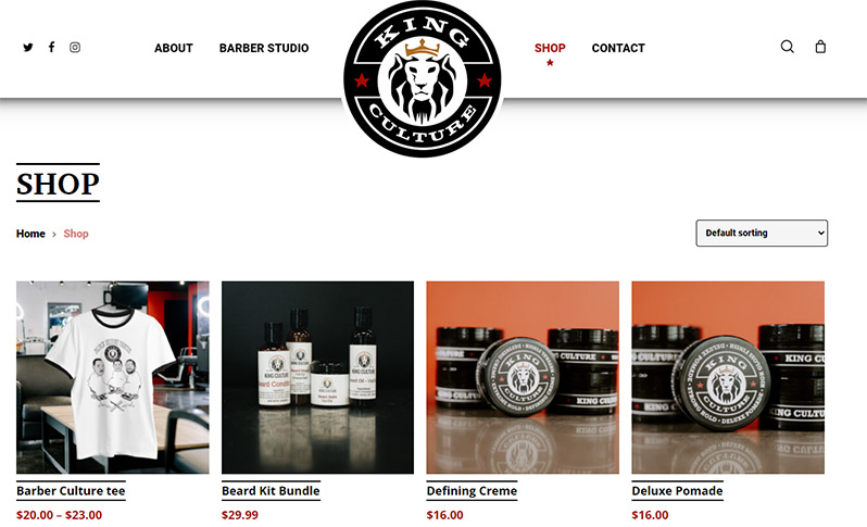 King Culture eCommerce Website