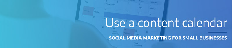 Content calendar for social media marketing