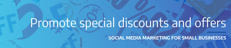 Promote discounts on social media