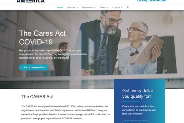 Columbus tax credit america website redesign and rebuild