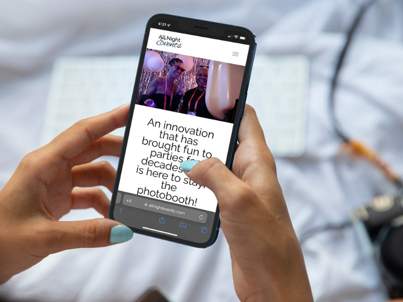 All Night Events Mobile Responsive Design Columbus Robintek