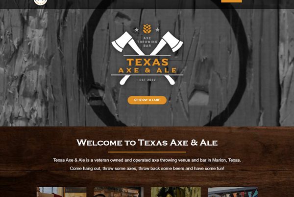Texas Axe & Ale Website Design Columbus Ohio Robintek