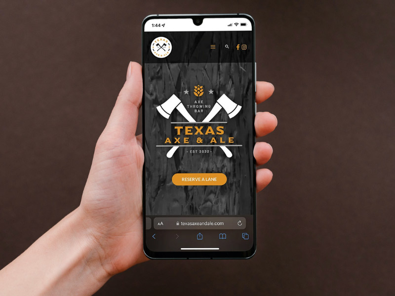 Texas Axe & Ale Mobile Responsive Design Robintek